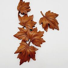 Vintage Syroco Wall Hanging Leaves Wood Look 12 x 5 Decorative Home Decor USA picture