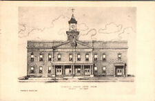 Postcard Monmouth County Court House Freehold New Jersey 1953 Back & White picture