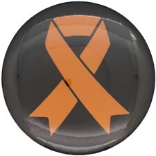 1PK B24P Orange Ribbon - Pinback Button - universal symbol of support picture