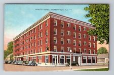 Jacksonville IL-Illinois, Dunlap Hotel, Advertisement, Vintage c1937 Postcard picture