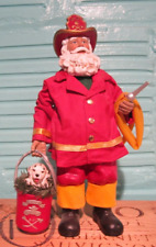 2003 Clothtique Possible Dreams Santa w/fire hose and Dalmation in Bucket picture
