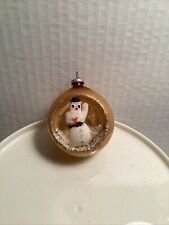 Vintage Mercury Glass 3D Diorama Christmas Ornament Made In Japan picture