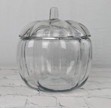 Vintage Large Glass Pumpkin Jar With Lid picture