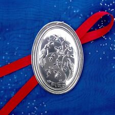 NEW • Towle 1972 Sterling TWO TURTLE DOVES - 12 DAYS OF CHRISTMAS MEDALLION picture
