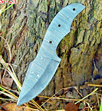 CUSTOM HANDMADE FORGED DAMASCUS STEEL BLANK BLADE SKINNING HUNTING KNIFE SS-23 picture