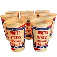 8 Vintage US Bicentennial 1974-1976 Solo Waxed Paper Drink Cups RARE picture