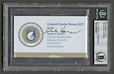 Charles Horner signed autograph auto Chairman Business Card BAS Slabbed picture