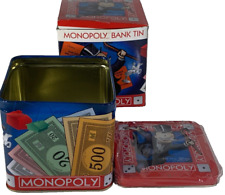 Vintage 1999 Monopoly Bank Tin - Rich Uncle Pennybags Original Box picture