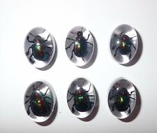 Insect Cabochon Shining Leaf Beetle Oval 12x18 mm Clear 10 pieces picture
