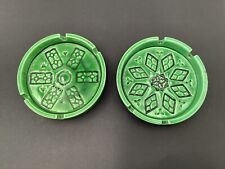 Vintage Emerald Green Ashtrays Made  In Italy picture