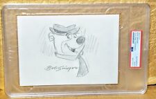 Bob Singer Sketch PSA DNA  Autograph Hand Drawn Signed Yogi Bear  picture
