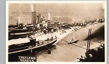 SS EASTLAND DISASTER chicago il real photo postcard rppc deadly ship wreck dead picture