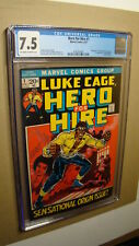 LUKE CAGE, HERO FOR HIRE 1 *CGC 7.5* 1ST APPEARANCE LUKE & DIAMONDBACK 1972 picture