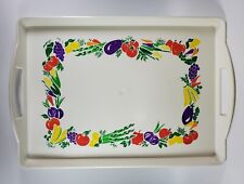 Vintage Kraft Plastic Serving Tray With Handles Fruit & Vegetables Print picture