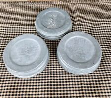 (3) Vintage Ball Mason WIDE MOUTH ZINC LID White Glass Liner Canning Jars picture