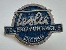 TESLA Telekomunikacije - Nikola Tesla, Croatia Zagreb, vintage pin, badge, lapel picture
