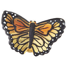 RAZ Imports Eric Cortina Christmas Glass Clip-On Butterfly Ornament - Orange picture