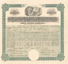 Eureka and Excelsior Consolidated Gold Mining Co. - Stock Certificate - Mining S picture