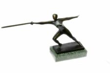 Bronze Trophy Male Man Hand Made Fencer Fencing School Home Decoration Sculpture picture