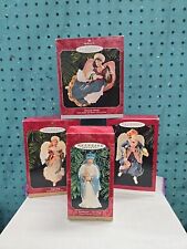 Lot Of 4 Hallmark Keepsake Ornaments, 3 Angel Ornaments, 1 Balthasar- All New picture