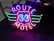 New Route 66 Motel Logo Beer Bar Neon Light Sign 24
