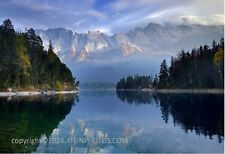 Mountain Lake Artist's Rendering A Poster sized Photo Print Wall Art 13