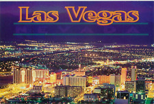 Aerial View of Downtown Las Vegas From Stratosphere Tower Vintage 90's Postcard picture
