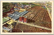 Union Stock Yards Omaha Nebraska NB Panorama Business District Postcard picture