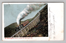 Postcard Mount Washington New Hampshire Train Jacobs Ladder Smoke View NH 1905 picture