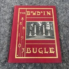 Vintage Original 1903 Bowdoin Bugle Yearbook Classbook picture