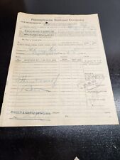 July 1912 Pennsylvania Railroad Company Bill of Lading for Rieger & Gretz Brewg picture