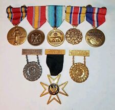Vintage Lot of Medals - Demolay Service, U.S. Military, Masonic Maltese Cross picture