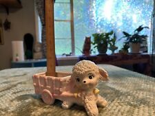 Vintage 50’s Caffco Planter Nursery Anthropomorphic Baby Lamb & Wagon picture
