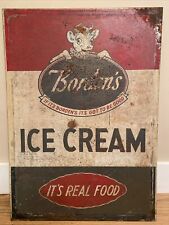 Rare Double Sided TIN  Elsie The Cow Borden’s Ice Cream Sign picture
