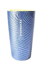 Nwt Starbucks 2024 Foil Crinkle Texture W/wave design Silv/blue &  Yellow Lid  picture