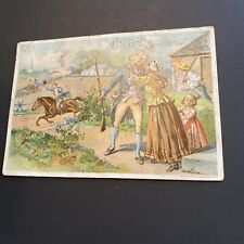 1894 J & P Coats Sewing Spool Cotton Trading Trade Card Advertising War picture