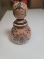Japanese Traditional Naruko Kokeshi Wooden Doll 5” X 3 3/4” picture