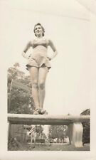 1940s Found Photo Miami Beach, Florida Women Ladies Swimsuit 534 picture