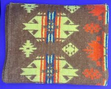 VTG Wool Reversible Camp Blanket w/Southwest Navajo Indian Pattern 41”x68”SALE picture