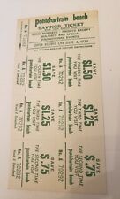 RARE 1979 PONTCHARTRAIN BEACH SAVINGS TICKETS NEVER USED  (New) NEW ORLEANS LA.  picture