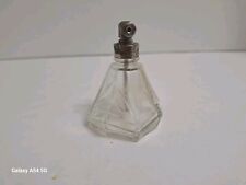 Vintage Art Deco Clear Glass Atomizer Octagon Shaped Textured 