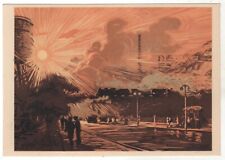 1958 Glorification of the industrial age Soc.realism ART Old RUSSIAN postcard picture