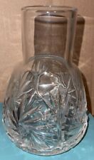 Vintage Clear Pressed Glass Pinwheel Tumble Up Decanter Bottom Missing Glass picture
