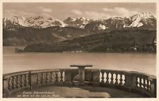 Vintage Postcard 1920's Luzern Schweizerhofquai Overlooking Lake & The Alps RPPC picture
