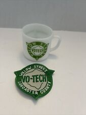 Vintage Federal Milk Glass Mug & Patch Willow Street Votech Lancaster County Pa picture