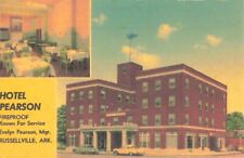 Hotel Pearson Russellville Arkansas AR Old Cars c1940s Postcard picture