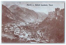 c1910 Market and Landeck Castle Tirol Austria Posted Antique Postcard picture