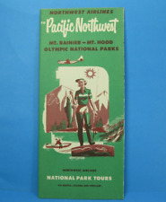 1951 NORTHWEST Airlines Pacific Northwest NATIONALPARKS TOURS Brochure RARE picture