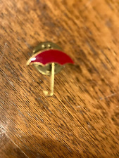 Travelers Insurance Red Umbrella Logo Lapel  Pin Gold Handle picture
