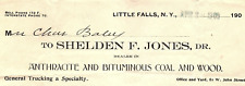 1909 LITTLE FALLS NY SHELDON F JONES ANTHRACITE BITUMINOUS COAL BILLHEAD Z5927 picture